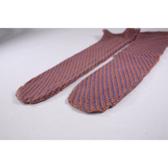 1939 New York Worlds Fair socks, Atomic Era Art Deco pair of socks in orange and - Picture 3 of 6